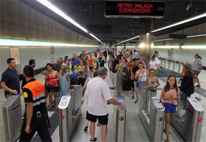 Metro de Málaga transportó cinco millones de viajeros en su primer año de servicio