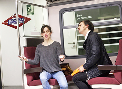 Ferrocarrils de la Generalitat de Catalunya fomenta el civismo con teatro en trenes y estaciones