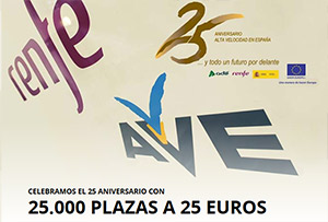 Renfe inicia la promoción del veinticinco aniversario del AVE