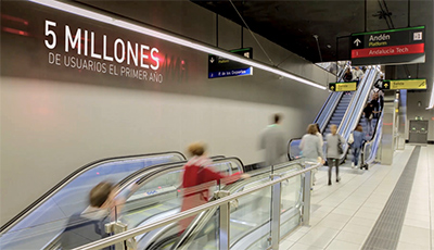 Los viajeros valoran con un 8,9 el servicio de Metro de Málaga