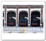 La rotonda de locomotoras del Museo del Ferrocarril de Catalua