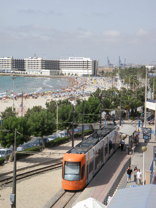 Desde 2007, los tren-tram de la Lnea 1 que actualmente conectan las estaciones de Luceros y Benidorm han transportado a ms de siete millones de viajeros y han realizado cerca de seis millones de kilmetros.