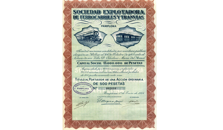 En 1923 la Sociedad Explotadora de Ferrocarriles y Tranvas asumi la gestin del Topo. Archivo de Pedro Prez Amuchastegui