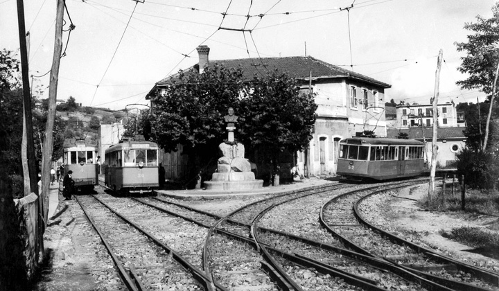 Estacin de Loyola, hasta 1958, punto de enlace del Topo con el ferrocarril de San Sebastin a Hernani. Fotografa de Christian Schnabel
