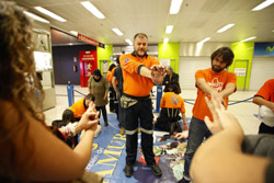 El intercambiador de Moncloa, en Madrid, convertido en aula de reanimacin cardiopulmonar 