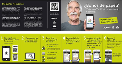 Campaa informativa del Tranva de Tenerife sobre el sistema de pago electrnico