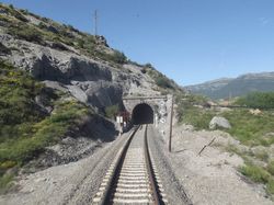 Obras de modernizacin de la infraestructura en el tramo Jaca-Canfranc