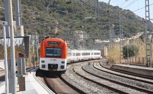 Obras de modernizacin de las instalaciones ferroviarias en la estacin de Garraf de Cercanas de Barcelona