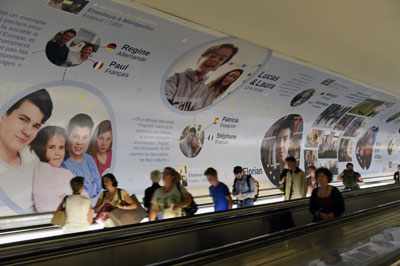 La RATP celebra el aniversario de Erasmus en la estacin de Montparnasse