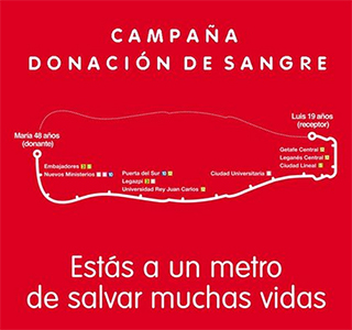 Sptima edicin de la campaa de donacin de sangre de Metro de Madrid