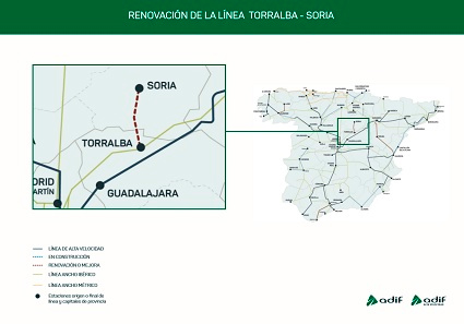 Licitados por cerca de 18 millones los suministros para la renovacin de va de la lnea Torralba-Soria