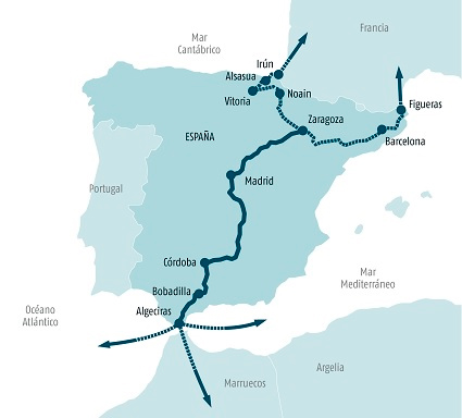 Licitados dos contratos para la redaccin de proyectos de adecuacin de glibos en la autopista ferroviaria Algeciras-Zaragoza