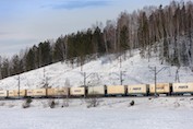 Transporte de contenedores refrigerados de Japón a Europa a través del ferrocarril transiberiano
