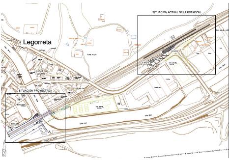 Licitada la redacción del proyecto de la nueva estación de Legorreta, de Cercanías de San Sebastián