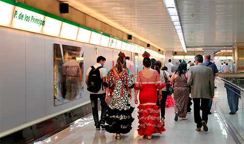 Metro de Sevilla transportó casi 915.000 viajeros durante la Feria de Abril