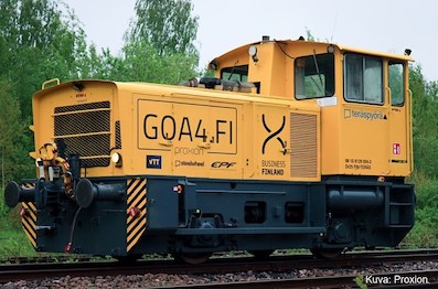 Pruebas en Finlandia de una locomotora de maniobras autónoma