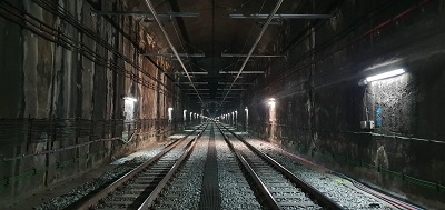 Obras de mejora en el túnel de la estación de Hospitalet Avenida Carrilet 