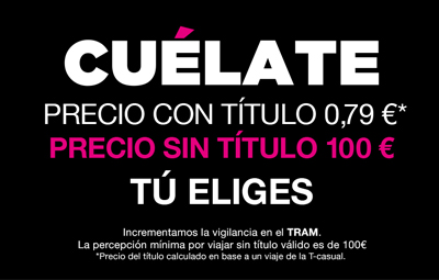 El Tram de Barcelona presenta la campaña antifraude “Cola’t” 