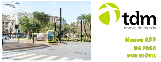 Nueva aplicación de pago para móviles de Tranvía de Murcia