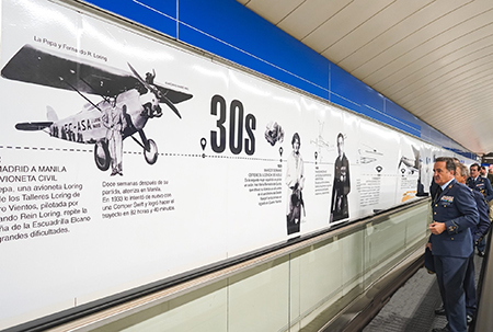 La estación de Cuatro Vientos de Metro de Madrid homenajea a la Aviación Española