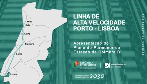 Presentado el proyecto de la futura estación Coimbra B, en Portugal