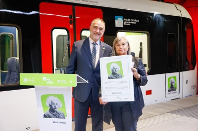FGC dedica un tren de la línea Barcelona-Vallès a Albert Einstein