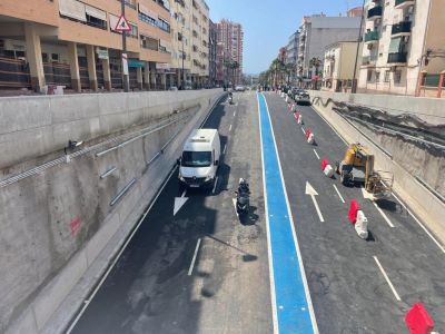 FGV abre al tráfico rodado el paso inferior en la avenida de Beniardà de Benidorm