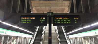 Metro de Sevilla adapta sus frecuencias  a la demanda estival