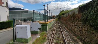 Renovación del vallado de las vías en el núcleo urbano de Valmaseda, en Vizcaya