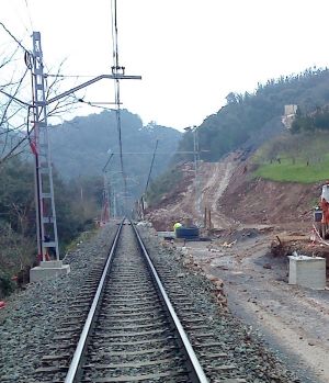 Renovación de vía entre Oikina y Zarauz, en Guipúzcoa