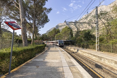 Trabajos de mejora en la vía entre Manresa y Olesa de Montserrat, en la línea Llobregat-Anoia