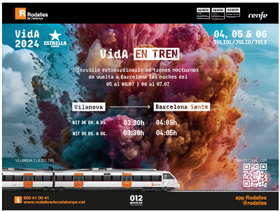 Renfe, tren oficial de los festivales Vida 2024 y Mar dEstiu, en Catalua