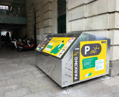 La estacin de Bilbao Abando estrena aparcamiento seguro para bicicletas y patinetes