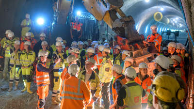 Primera perforacin del tnel de base de Semmering en Austria