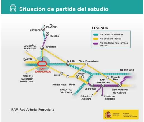 Adjudicado el estudio de una conexin para mercancas entre el tramo Pau-Canfranc y el Corredor Mediterrneo 