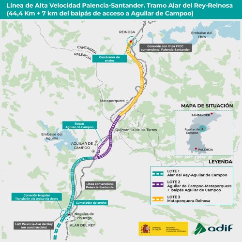 Adjudicada la redaccin del proyecto de trazado de la lnea de alta velocidad entre Alar del Rey y Reinosa