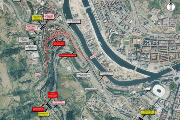 Aprobado el Estudio Informativo para la integracin urbana del ferrocarril en el barrio bilbano de Zorrotza 