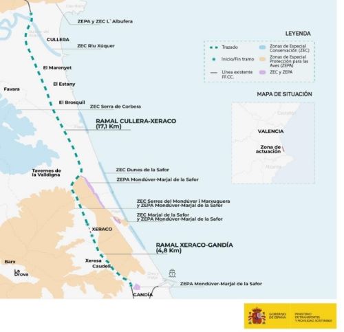 Declaracin de Impacto Ambiental favorable para duplicar el tramo Cullera-Ganda del Tren de la Costa 