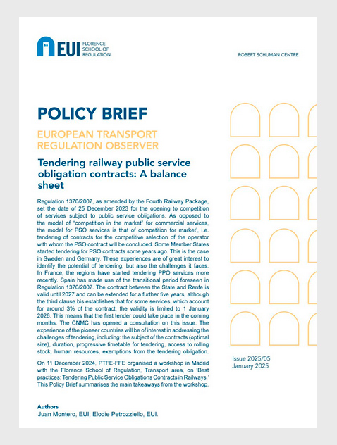 Conclusiones sobre el seminario Contratos de Obligacin de Servicio Pblico en el sector Ferroviario