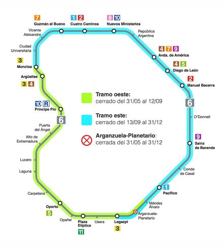 Metro de Madrid refuerza la informacin a los viajeros sobre el cierre de la L6 y las alternativas de transporte