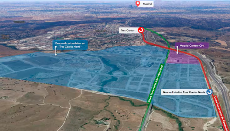 Adif presenta al Ayuntamiento el diseo de la nueva estacin madrilea de Tres Cantos Norte