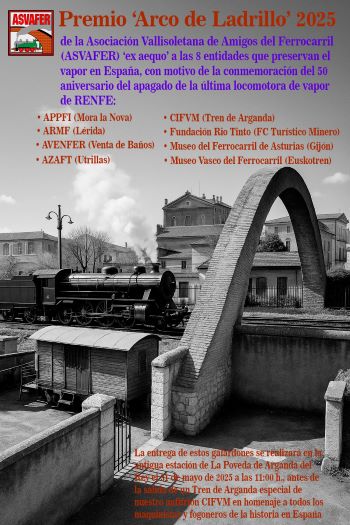 VI Premios Arco de Ladrillo de Asociacin la Vallisoletana de Amigos del Ferrocarril