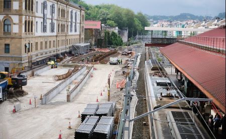 ltima fase de las obras de la estacin donostiarra de Atotxa, con la apertura del paso de Egia