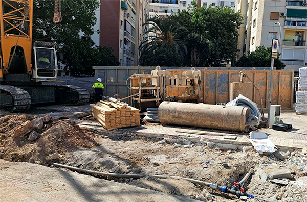 La pantalladora llega al segundo tramo de la prolongacin del Metro de Mlaga al Nuevo Hospital
