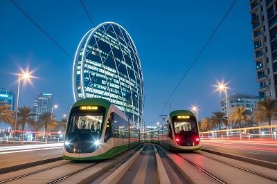 Avances en el proyecto de metro ligero LRT4 de Abu Dhabi, en Emiratos �rabes Unidos