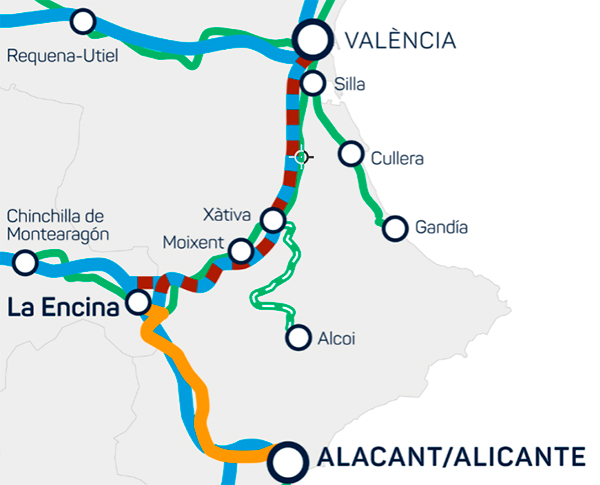Nueva inversi�n de 60,46 millones para desplegar el ancho est�ndar entre La Encina y Alicante 