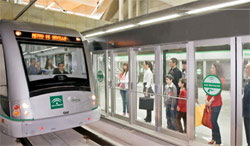 Los viajeros de Metro de Sevilla aumentaron en 2017 un 4,59 por ciento