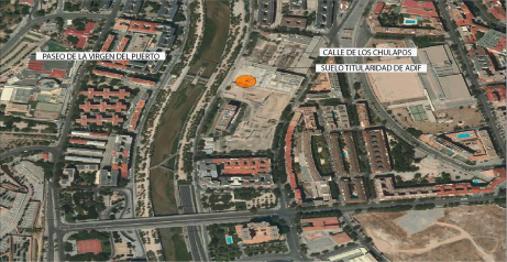 Adif saca a subasta pública una parcela en la calle Virgen del Puerto de Madrid