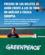 Informe de Greenpeace sobre el precio de los viajes por tren y avión en Europa