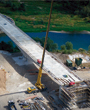 Avanzan las obras en el viaducto sobre el Ebro, clave en la alta velocidad Castej�n-Pamplona
